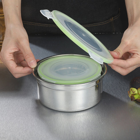 304 Stainless Steel Fresh-keeping Food Storage Box Sealed
